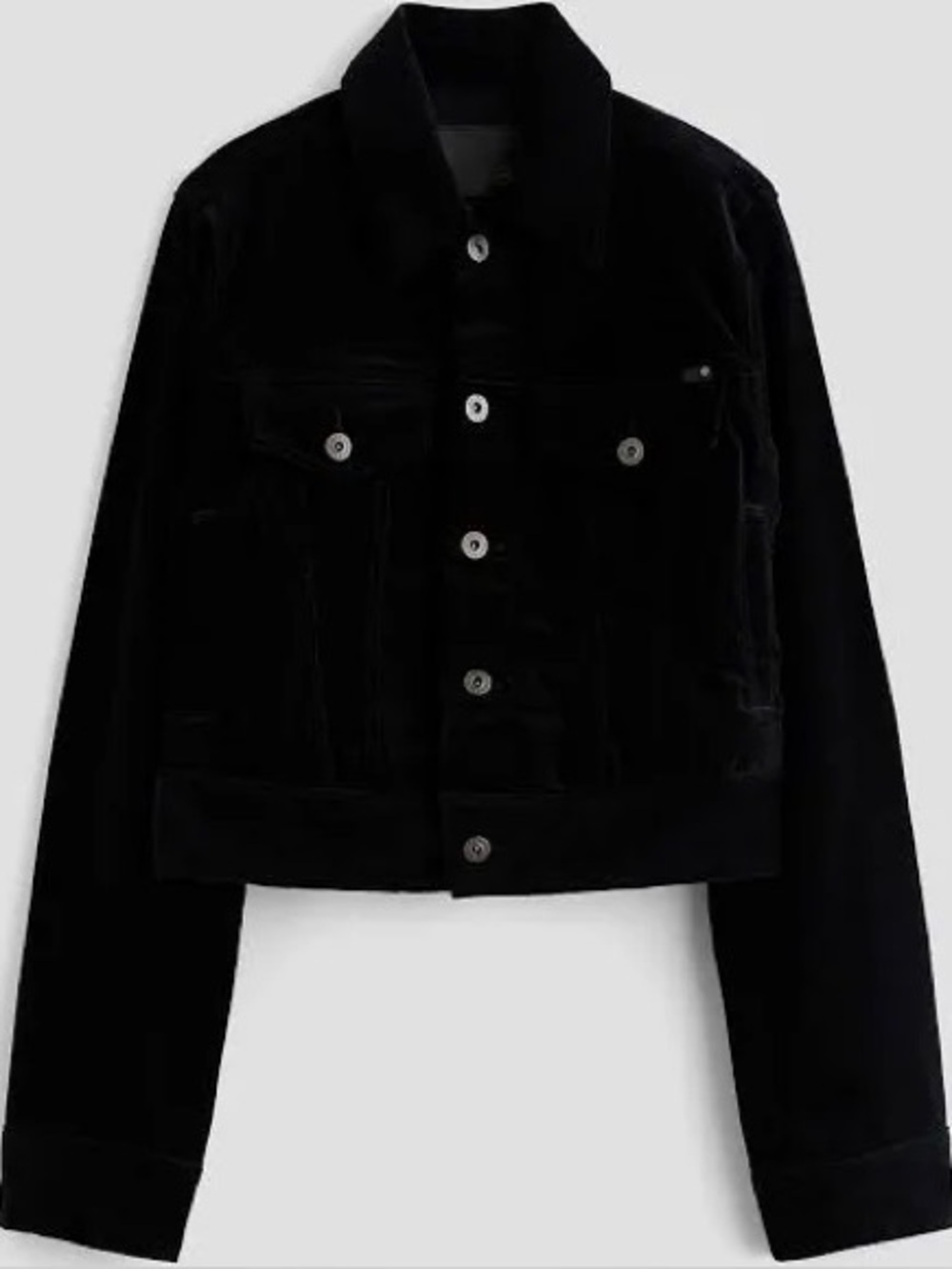 AG Adriano Goldschmied Isa Corduroy Black Jacket Size XS